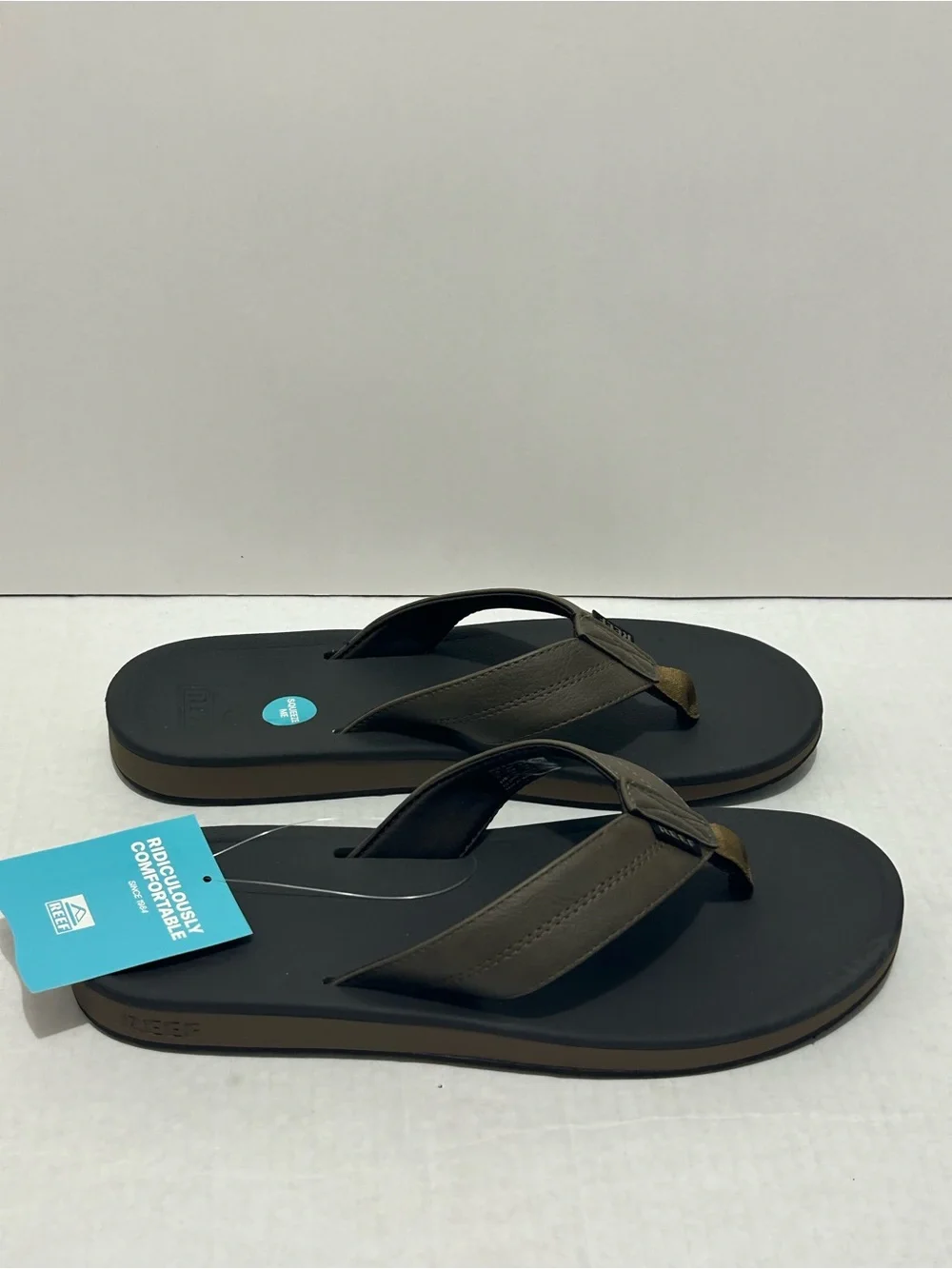 REEF JOURNEYER men's flip flop sandals Brown Olive, Size 10